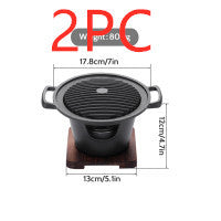 Mini BBQ Grill Alcohol Stove Home Smokeless Barbecue Grill Outdoor BBQ Plate Roasting Meat Tools - 𝓢𝓱𝓸𝓹𝓵𝓮𝓬𝔂