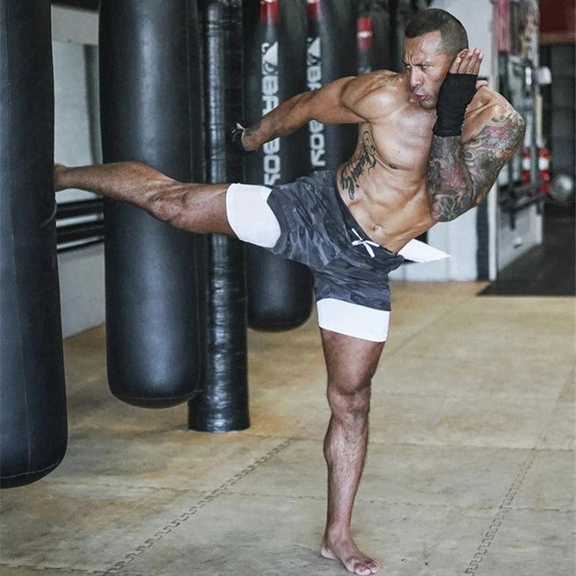 Running Shorts Men 2 In 1 Double-deck Quick Dry GYM  Fitness Jogging Workout  Pants - 𝓢𝓱𝓸𝓹𝓵𝓮𝓬𝔂