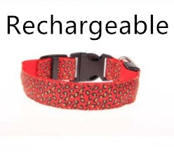 LED Dog Collar Safety Adjustable Nylon Leopard Pet Collar - 𝓢𝓱𝓸𝓹𝓵𝓮𝓬𝔂