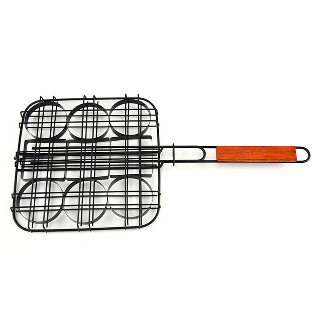 Small Hamburger Non-Stick Grill Basket Tool Single Patty Press Mini Burger Press Set Meatball Burger Basket Set BBQ Accessories - 𝓢𝓱𝓸𝓹𝓵𝓮𝓬𝔂