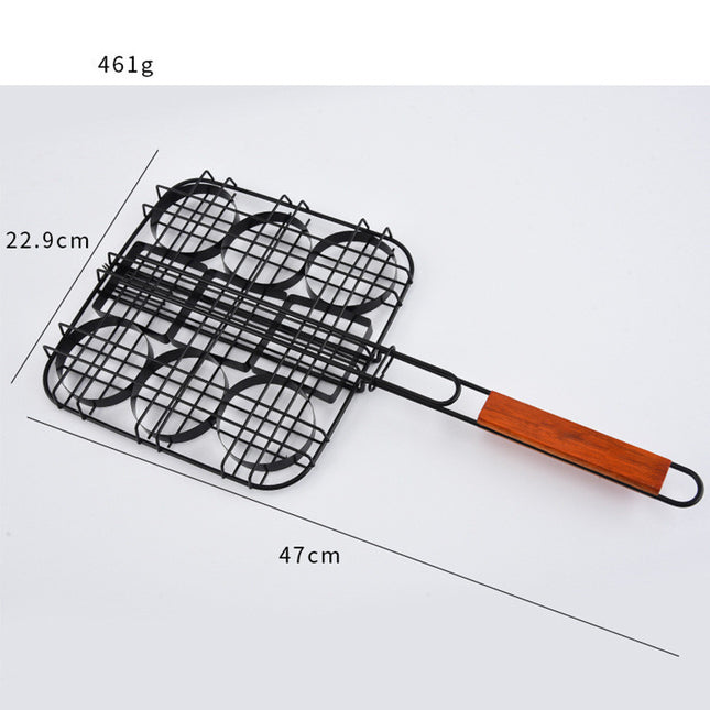 Small Hamburger Non-Stick Grill Basket Tool Single Patty Press Mini Burger Press Set Meatball Burger Basket Set BBQ Accessories - 𝓢𝓱𝓸𝓹𝓵𝓮𝓬𝔂