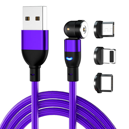 Data Cable 540 Degree Blind Suction Round Magnetic Charging Cable Three-in-one Bent Magnetic Cable - 𝓢𝓱𝓸𝓹𝓵𝓮𝓬𝔂