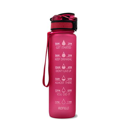 1L Tritan Water Bottle With Time Marker Bounce Cover Motivational Water Bottle Cycling Leakproof Cup For Sports Fitness Bottles - 𝓢𝓱𝓸𝓹𝓵𝓮𝓬𝔂