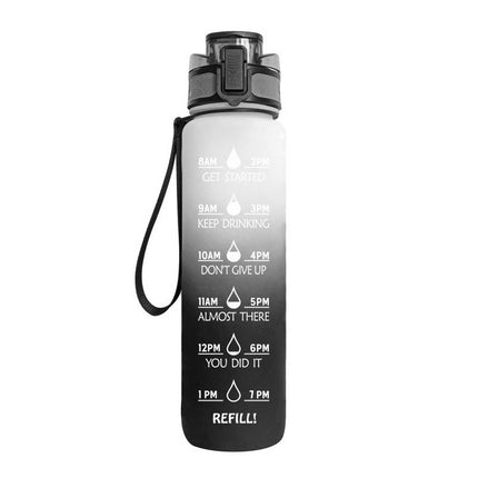 1L Tritan Water Bottle With Time Marker Bounce Cover Motivational Water Bottle Cycling Leakproof Cup For Sports Fitness Bottles - 𝓢𝓱𝓸𝓹𝓵𝓮𝓬𝔂