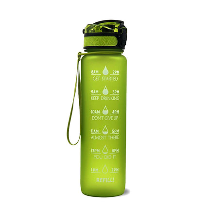 1L Tritan Water Bottle With Time Marker Bounce Cover Motivational Water Bottle Cycling Leakproof Cup For Sports Fitness Bottles - 𝓢𝓱𝓸𝓹𝓵𝓮𝓬𝔂