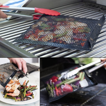 Grill Mesh Bag Non-stick Grid Mat BBQ Grill Bag Vegetable Grill High Temperature Resistant Reusable Grill Mat - 𝓢𝓱𝓸𝓹𝓵𝓮𝓬𝔂