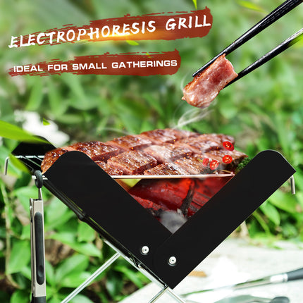 BBQ Grill Folding Stainless Steel Portable Small Barbecue Grill Tool BBQ Outdoor Camping Charcoal Furnace BBQ Grills Accessories - 𝓢𝓱𝓸𝓹𝓵𝓮𝓬𝔂