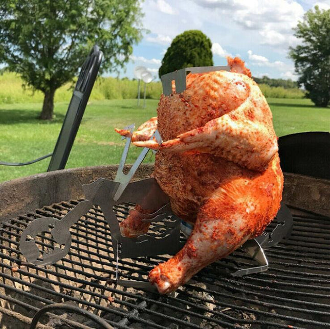 Chicken Stand Beer Funny American Motorcycle BBQ Steel Rack Tools Funny Roast Chicken Rack Grilling Roast Rack - 𝓢𝓱𝓸𝓹𝓵𝓮𝓬𝔂