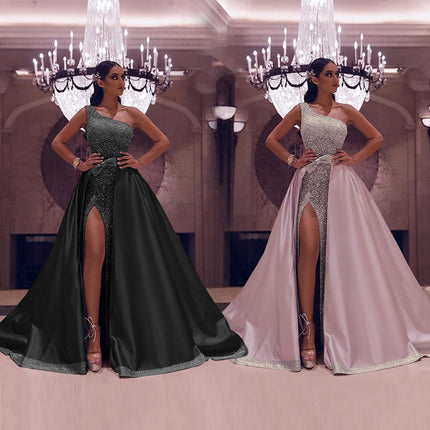 New One-Shoulder Mopping Evening Dress - 𝓢𝓱𝓸𝓹𝓵𝓮𝓬𝔂