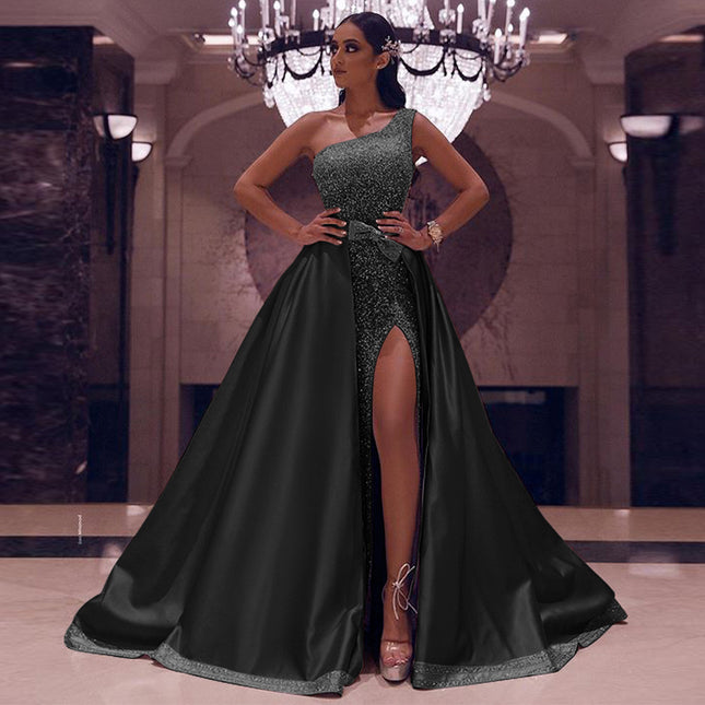 New One-Shoulder Mopping Evening Dress - 𝓢𝓱𝓸𝓹𝓵𝓮𝓬𝔂