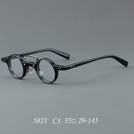 Plate Glasses Retro Frame Japanese Small Round Rim - 𝓢𝓱𝓸𝓹𝓵𝓮𝓬𝔂