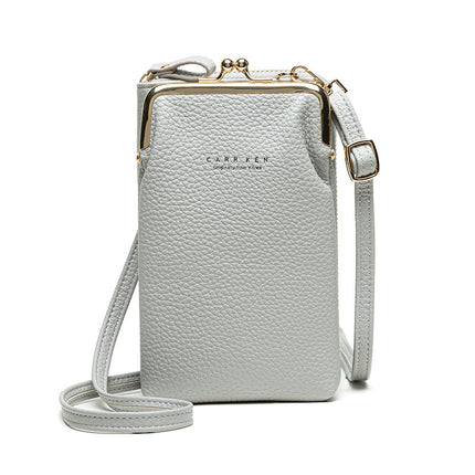 Fashion Lychee Pattern Solid Color Diagonal Shoulder Bag - 𝓢𝓱𝓸𝓹𝓵𝓮𝓬𝔂