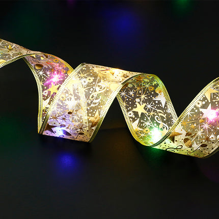 Fairy Lights String Christmas Ribbon Bow Tie - 𝓢𝓱𝓸𝓹𝓵𝓮𝓬𝔂