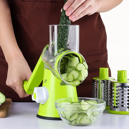 Vegetable Cutter Round Mandoline Slicer Potato Julienne Carrot Grater Cheese - 𝓢𝓱𝓸𝓹𝓵𝓮𝓬𝔂