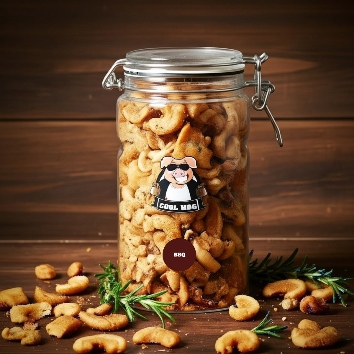 BBQ Flavour Pork Scratching Jar
