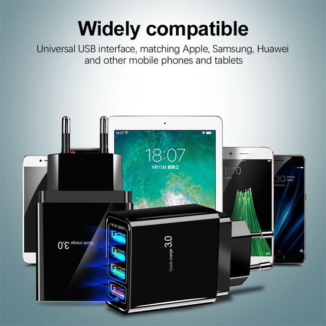Illuminated 4USB Mobile Phone Charger 3A Charging Head - 𝓢𝓱𝓸𝓹𝓵𝓮𝓬𝔂