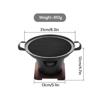 Mini BBQ Grill Alcohol Stove Home Smokeless Barbecue Grill Outdoor BBQ Plate Roasting Meat Tools - 𝓢𝓱𝓸𝓹𝓵𝓮𝓬𝔂