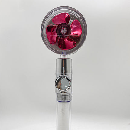 Shower Head Water Saving Flow 360 Degrees Rotating With Small Fan ABS Rain High Pressure Spray Nozzle Bathroom Accessories - 𝓢𝓱𝓸𝓹𝓵𝓮𝓬𝔂