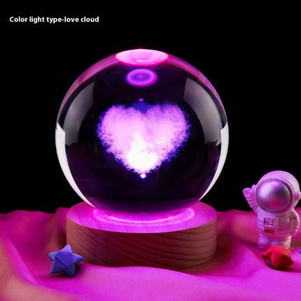 Moon Small Night Lamp Decoration Creative Crystal Ball - 𝓢𝓱𝓸𝓹𝓵𝓮𝓬𝔂