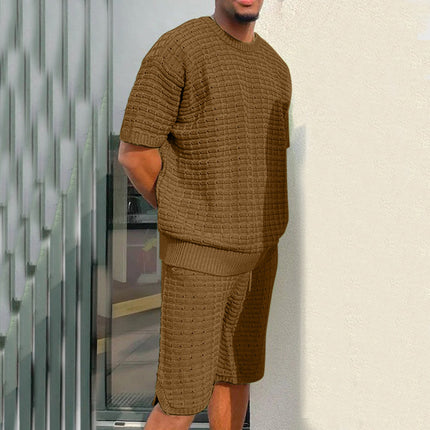 Men's Summer Suit Fashion Loose Men 2 Pieces Outfit Summer Hippie Shirt And Short Set - 𝓢𝓱𝓸𝓹𝓵𝓮𝓬𝔂