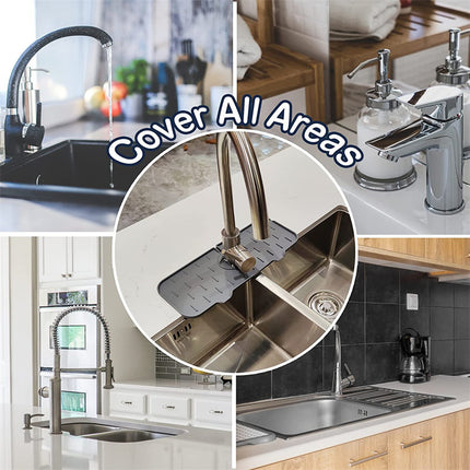 Kitchen Silicone  Faucet Absorbent Mat Sink Splash Guard Silicone Faucet Splash Catcher Countertop Protector For Bathroom Kitchen Gadgets - 𝓢𝓱𝓸𝓹𝓵𝓮𝓬𝔂