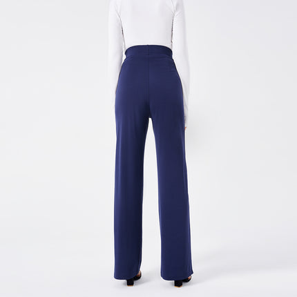 Solid Color Casual Pants Slim, High-waisted Bell Bottoms - 𝓢𝓱𝓸𝓹𝓵𝓮𝓬𝔂