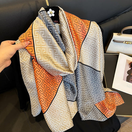 Elegant Emulation Silk Scarf Women's Spring And Summer Sun Protection Long - 𝓢𝓱𝓸𝓹𝓵𝓮𝓬𝔂