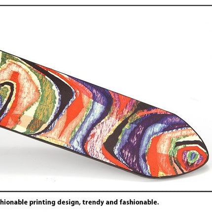 Pure Cowhide Printed Rainbow Graffiti Leather Decorative Belt - 𝓢𝓱𝓸𝓹𝓵𝓮𝓬𝔂
