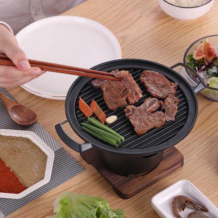Mini BBQ Grill Alcohol Stove Home Smokeless Barbecue Grill Outdoor BBQ Plate Roasting Meat Tools - 𝓢𝓱𝓸𝓹𝓵𝓮𝓬𝔂
