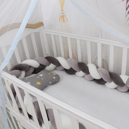Baby Bumper Bed Braid Knot Pillow Cushion Bumper for Infant cuna Bebe lit Crib Protector Cot Bumper Room Decor - 𝓢𝓱𝓸𝓹𝓵𝓮𝓬𝔂