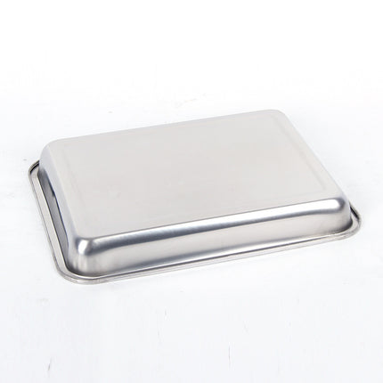 Stainless Steel Storage Trays Square Plate Thickening Pans Rectangular Tray Barbecue Deep Rice Dishes Bbq Kitchen Accessories - 𝓢𝓱𝓸𝓹𝓵𝓮𝓬𝔂