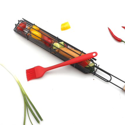 New Mesh Wooden Handle Sausage Clip Barbecue BBQ Tool Rack - 𝓢𝓱𝓸𝓹𝓵𝓮𝓬𝔂