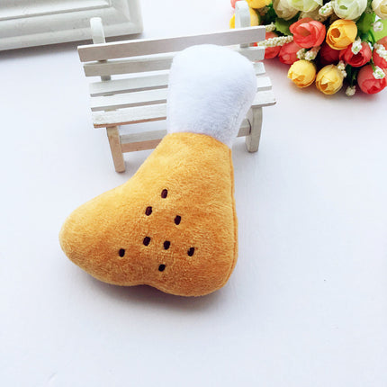 Plush double bone chicken leg molars sounding toy - 𝓢𝓱𝓸𝓹𝓵𝓮𝓬𝔂