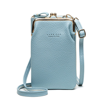Fashion Lychee Pattern Solid Color Diagonal Shoulder Bag - 𝓢𝓱𝓸𝓹𝓵𝓮𝓬𝔂
