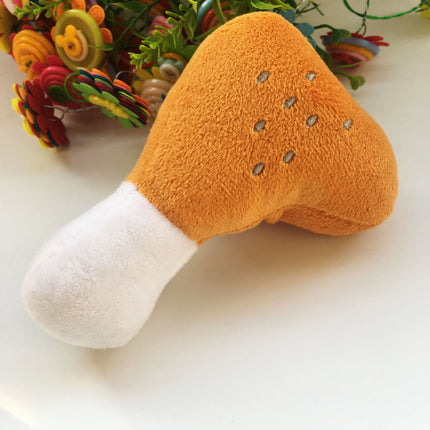 Plush double bone chicken leg molars sounding toy - 𝓢𝓱𝓸𝓹𝓵𝓮𝓬𝔂
