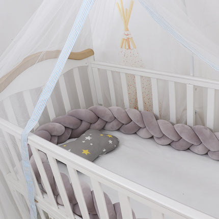 Baby Bumper Bed Braid Knot Pillow Cushion Bumper for Infant cuna Bebe lit Crib Protector Cot Bumper Room Decor - 𝓢𝓱𝓸𝓹𝓵𝓮𝓬𝔂