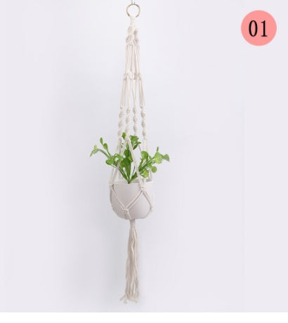 4 Pack - Macrame Plant Hangers & Shelf - 𝓢𝓱𝓸𝓹𝓵𝓮𝓬𝔂