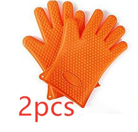Food Grade Silicone Heat Resistant BBQ Glove Silicone Oven Mitts - 𝓢𝓱𝓸𝓹𝓵𝓮𝓬𝔂