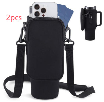 Slok Water Bottle Carrier Bag, Compatible With 40oz Tumbler With Handle, Modern Water Bottle Holder With Simple Adjustable Strap For Outdoor Walking Hiking Travelling Sports-Blue Purple - 𝓢𝓱𝓸𝓹𝓵𝓮𝓬𝔂