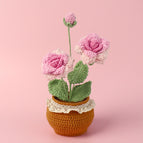 Pink 2 Roses With 1 Bud