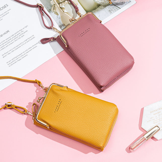 Fashion Lychee Pattern Solid Color Diagonal Shoulder Bag - 𝓢𝓱𝓸𝓹𝓵𝓮𝓬𝔂