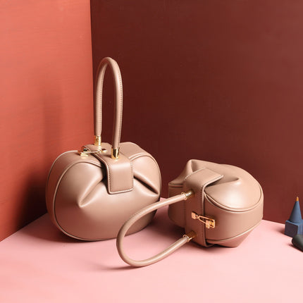 Leather handbags fashion dumplings handbag - 𝓢𝓱𝓸𝓹𝓵𝓮𝓬𝔂