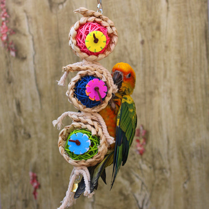 Parrot Supplies Pet Bird Toy Bite Toy Ran Vine Bal Twist String - 𝓢𝓱𝓸𝓹𝓵𝓮𝓬𝔂