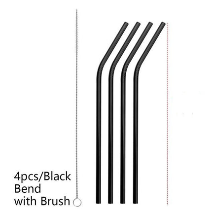 Colourful Reusable Stainless Steel Straws - 𝓢𝓱𝓸𝓹𝓵𝓮𝓬𝔂