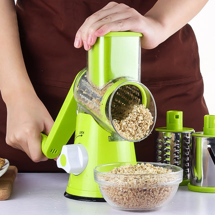 Vegetable Cutter Round Mandoline Slicer Potato Julienne Carrot Grater Cheese - 𝓢𝓱𝓸𝓹𝓵𝓮𝓬𝔂