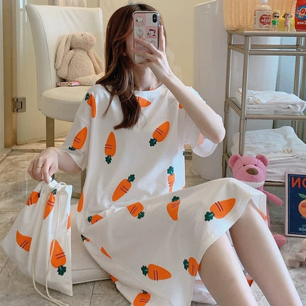 Nightdress Short Sleeve Ladies Summer Homewear Set - 𝓢𝓱𝓸𝓹𝓵𝓮𝓬𝔂