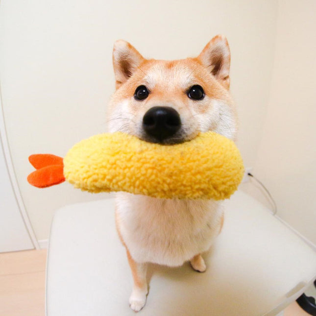 Fried Shrimp Tempura Dog Pet Chew Bite Squeaky Toy Cute Stuffed - 𝓢𝓱𝓸𝓹𝓵𝓮𝓬𝔂