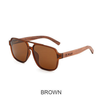 Wooden Sunglasses Polarized Sun Protection Vintage Sunglasses - 𝓢𝓱𝓸𝓹𝓵𝓮𝓬𝔂