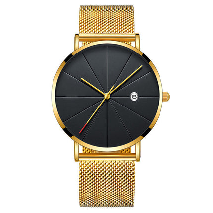 Simple calendar watch male creative waterproof quartz watch - 𝓢𝓱𝓸𝓹𝓵𝓮𝓬𝔂