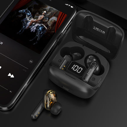 New Mini Transparent Wireless Bluetooth Headset Digital Display ENC Noise Reduction True Wireless Sports Music - 𝓢𝓱𝓸𝓹𝓵𝓮𝓬𝔂